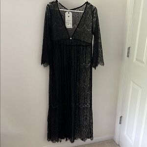 Elegant Black Lace Women Top